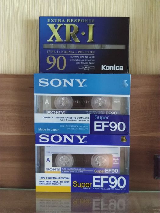 Аудиокассеты Sony Maxell LG Konica, новые, запечатанные.