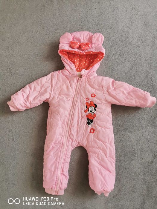 Combinizon iarna îmblănit roz Minnie Mouse Nou