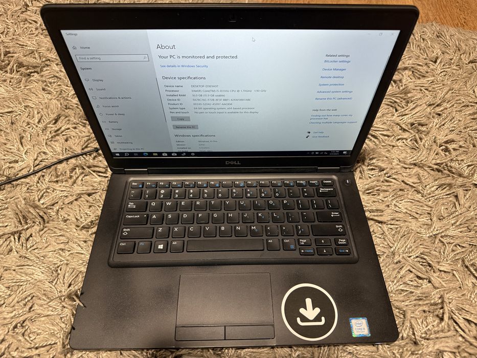 Laptop DELL Latitude 5490, 14" Full HD, i5-8350U, 512GB SSD, 16GB RAM