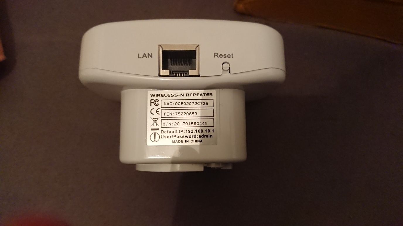 Wi Fi Repeater  използван за тест.