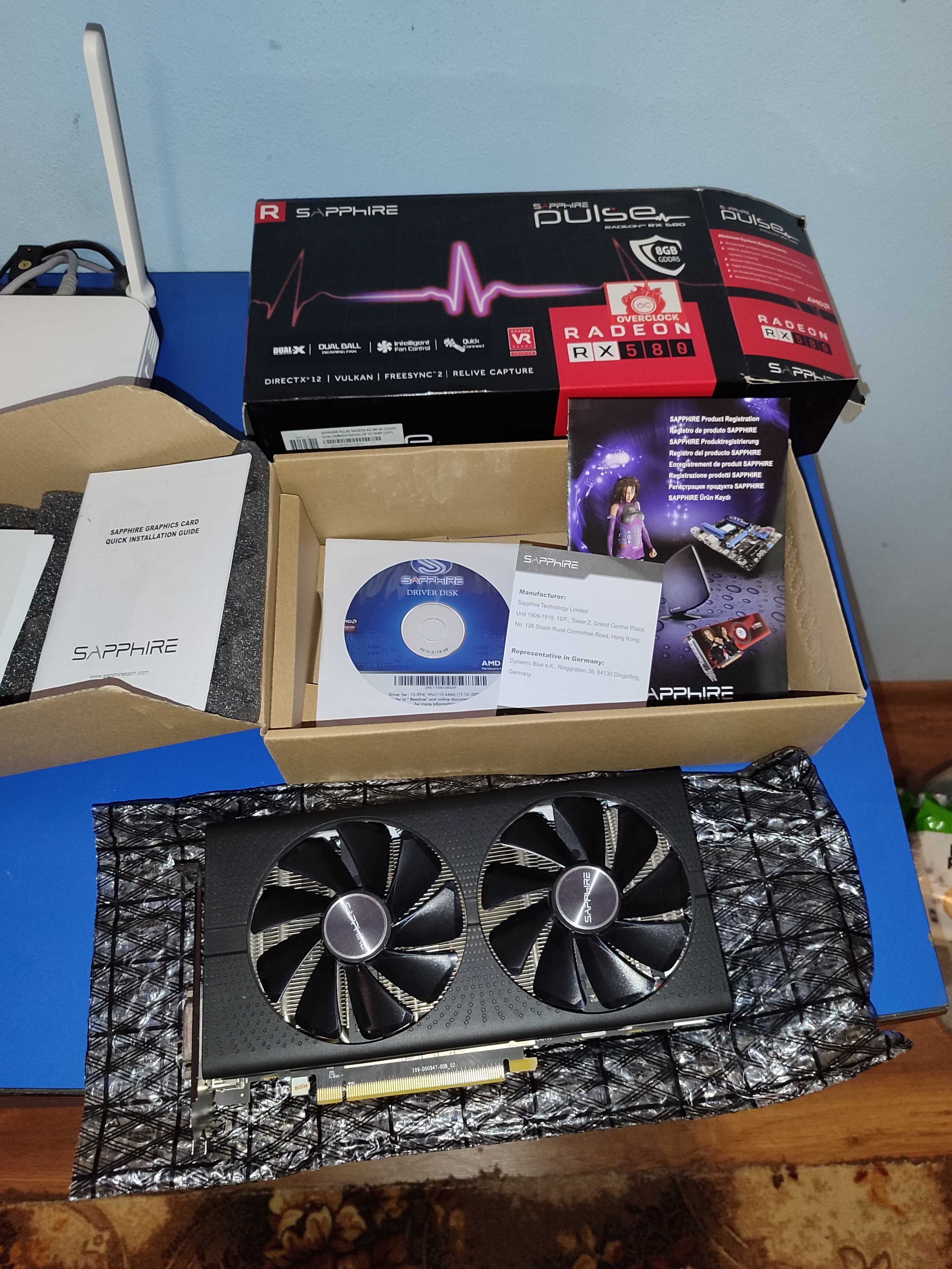 Placa video Sapphire PULSE RADEON RX 580, 8GB GDDR5, 256-bit