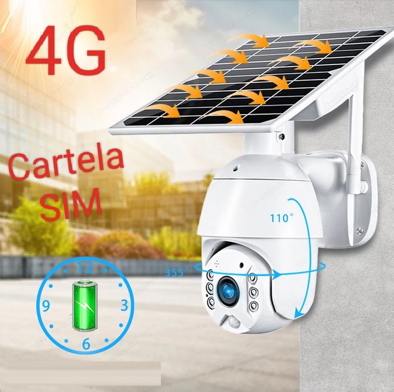 2 X Camere Solare 4G cu cartela sim