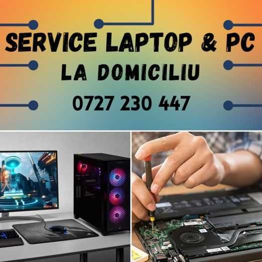Service Laptop/Curatare Laptop-PC/Windows 10-11/Office - La Domiciliu