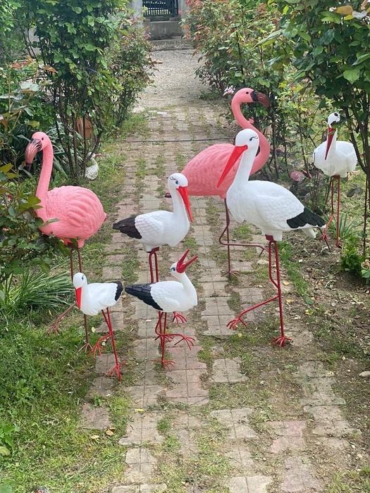 Barza din plastic pentru Gradina , decor