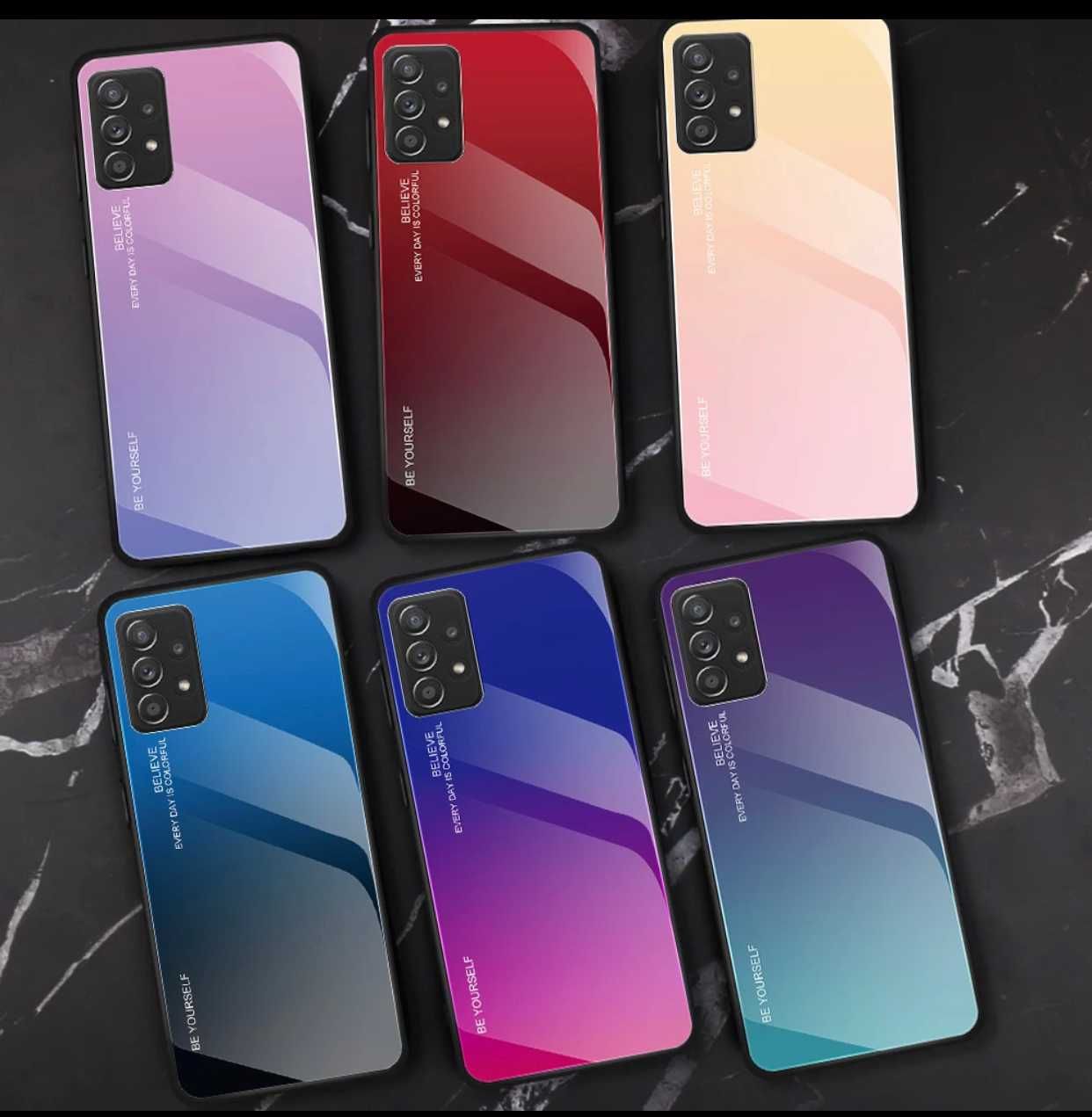 Husa Gradient din sticla pentru Samsung Galaxy A6 2018 / J6+ / J6 Plus