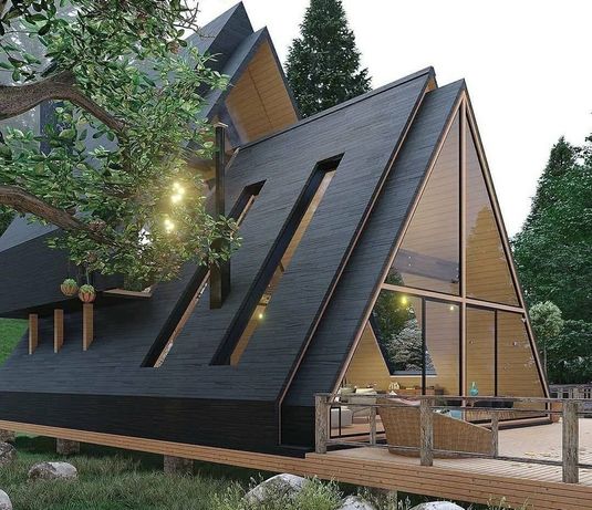 Vand/Construiesc casa si cabane din lemn in forma literei A  ARGEŞ