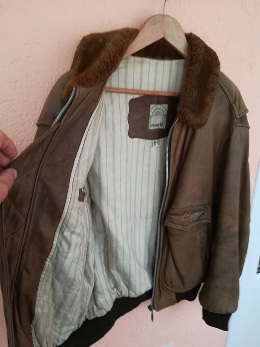 Geaca piele bărbați Aviator Rearty Xl