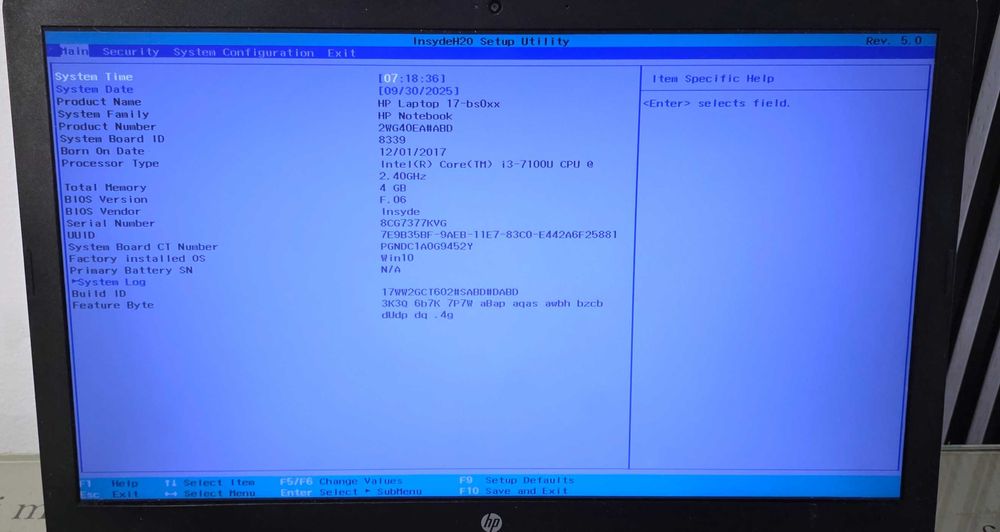 Laptop core i3 gen 7 - Hp 17-bs580ng functional perfect