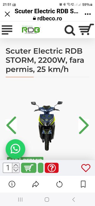 Vând scuter electric aproape nou