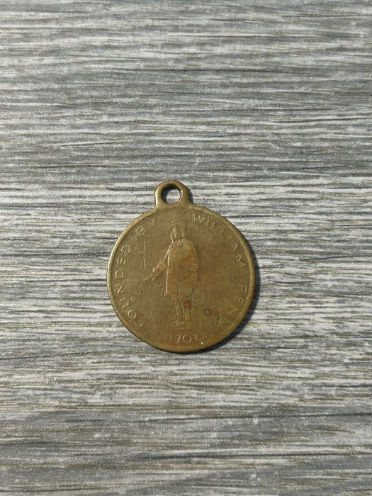 Medalie veche William Penn 1701 - piesa de colectie rara