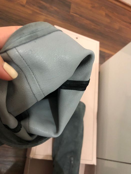 Ботуши над коляното от естествен велур