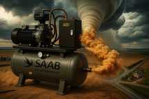 Компрессор винтовой 3 КВ  150 литры SAAB бренд