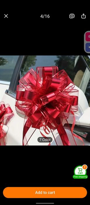 Панделки червени за украса #сватба