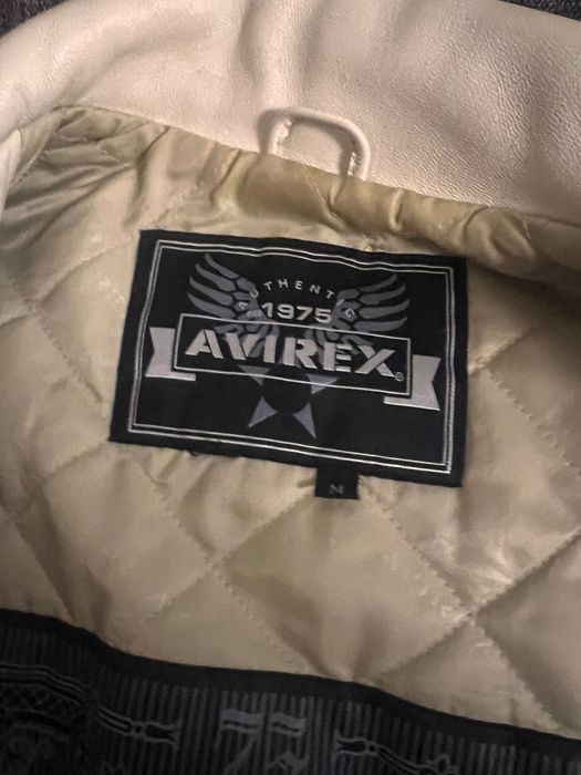 Geacă Avirex Limited Edition | Piele 100% | Albă | M | Model rar