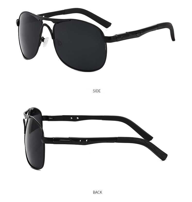 Ochelari de soare polarizați de lux pentru bărbați cu cadru metalic