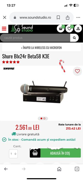 Shure BLX4R beta 58