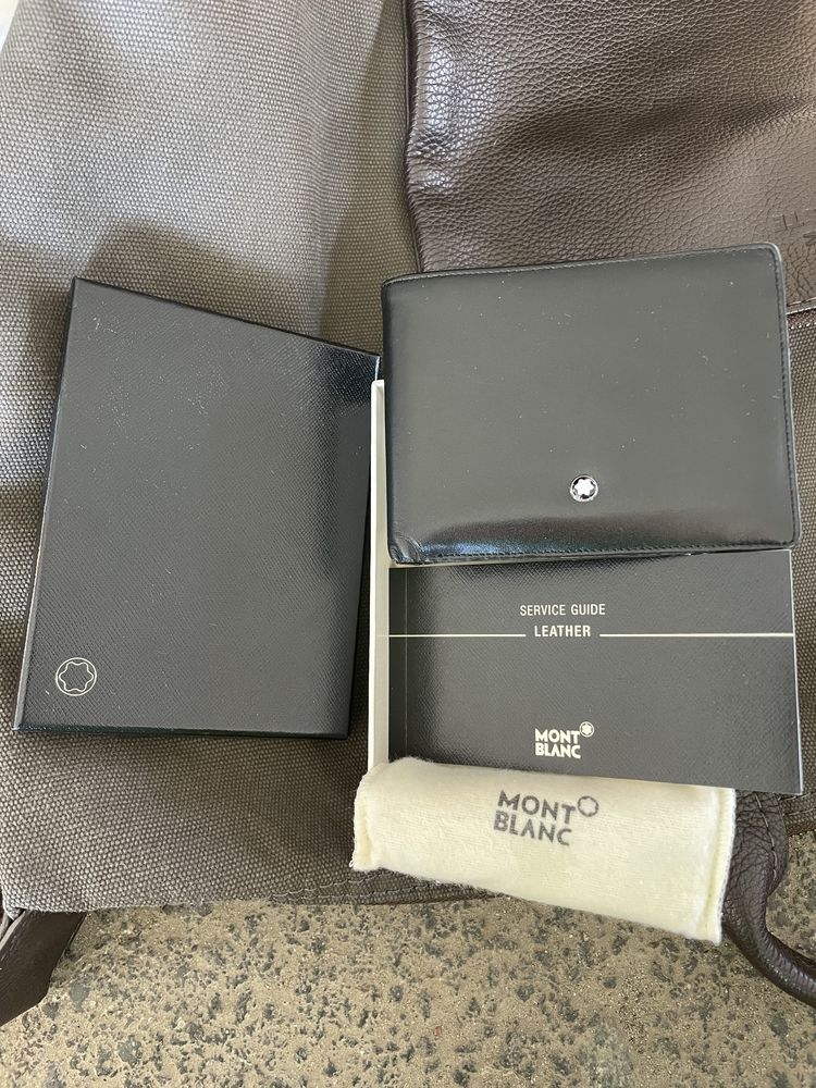Portofel Montblanc Original, piele naturală + cutie & certificat
