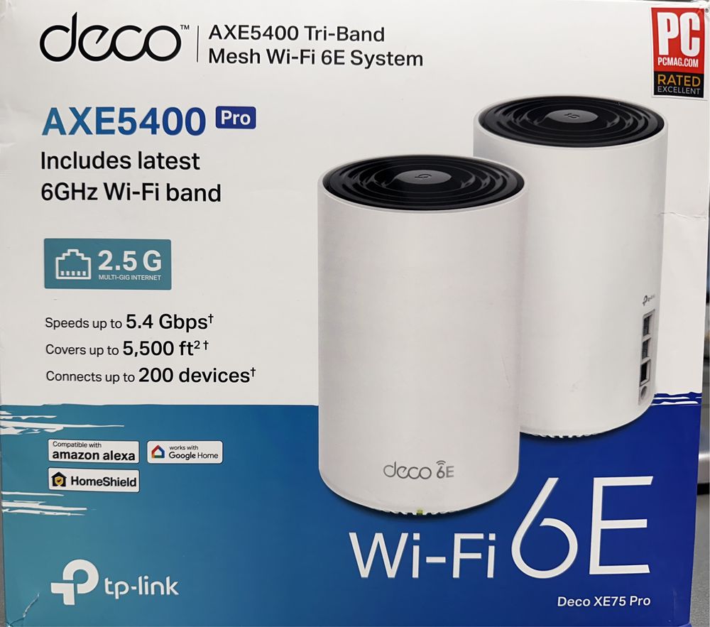 Sistem WiFi Mesh (Router) TP-Link, Deco XE75 PRO (2-pack)