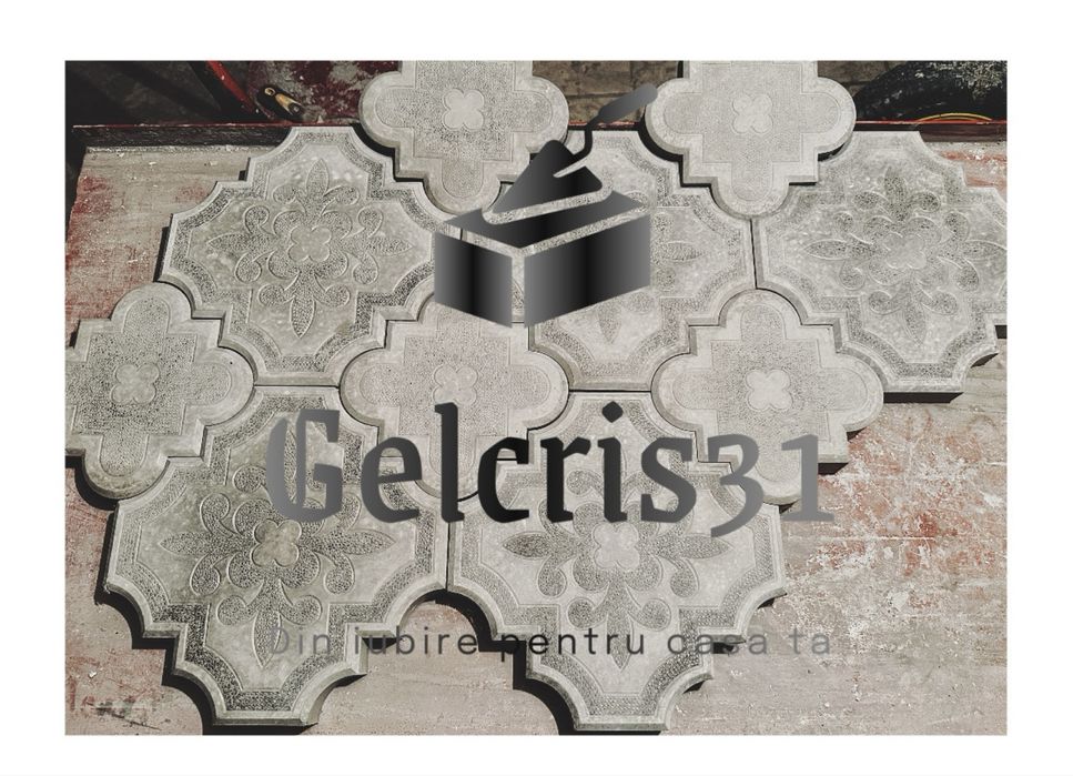 Pavaj, piatră decorativă, capace stâlpi gard beton, bordură