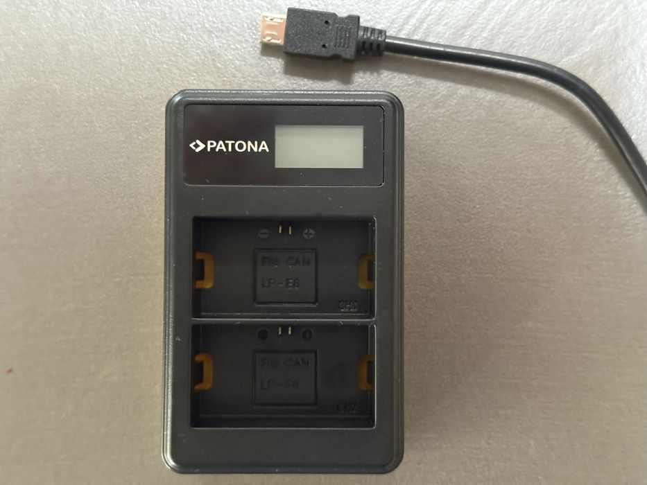 Canon LP-E6NH compatibil, Patona 3 buc + incarcator, pt Canon R5 si R6