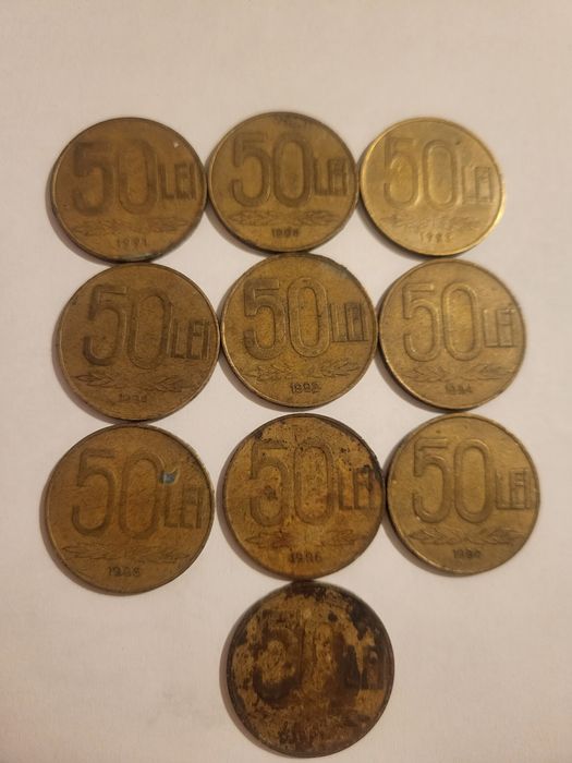 Moneda 50 lei din anul 91-92-94-95