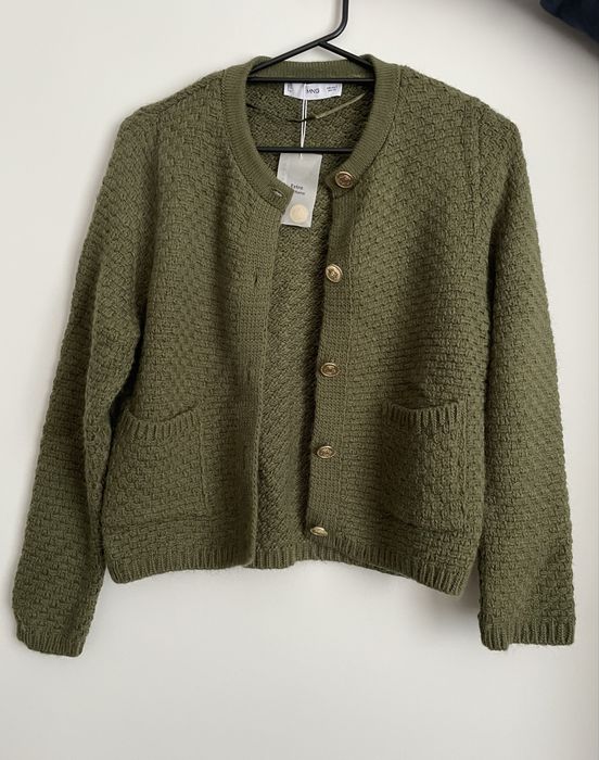 Тъмнозелена жилетка MANGO