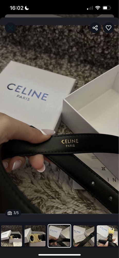 Curea Celine piele naturala pe comanda