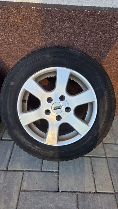 Jante aliaj echipate cu anvelope de iarnă Continental 195/65/R15 T