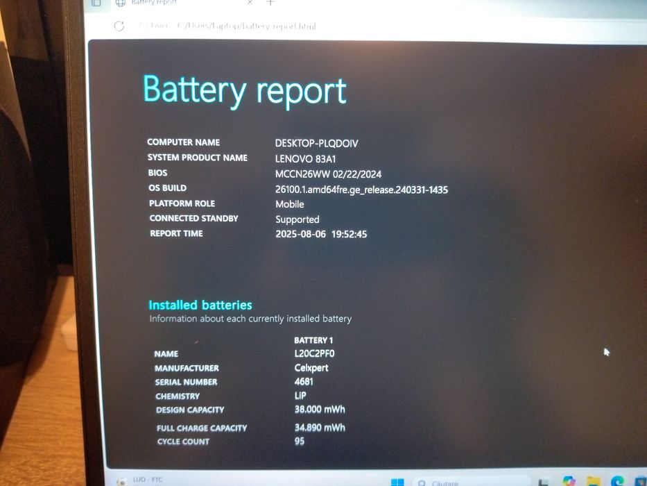 Laptop Lenovo V15 G4 IRU – i5 13420H, 16GB RAM, 1TB SSD Windows 11 pro