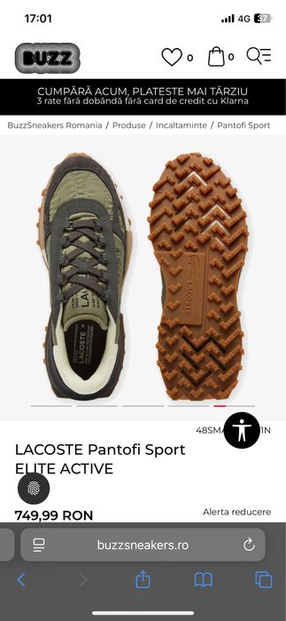 Adidasi Lacoste barbati maeimea 41 Noi