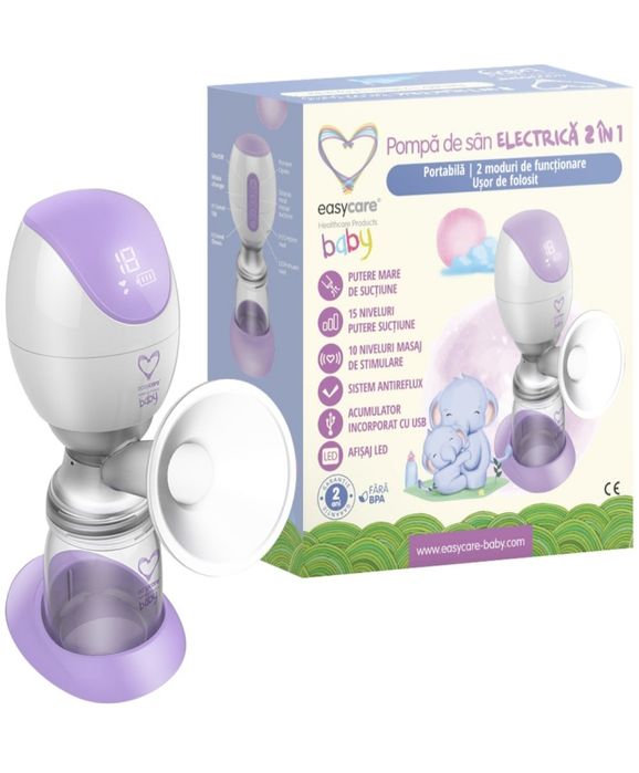 Pompa de san electrica 2in1 EasyCare Baby, Portabila,