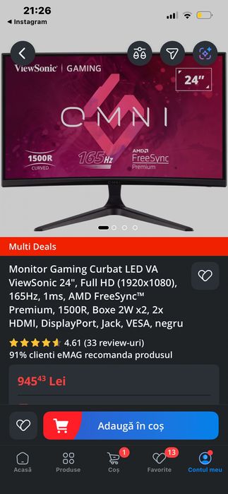 Monitor gaming curbat