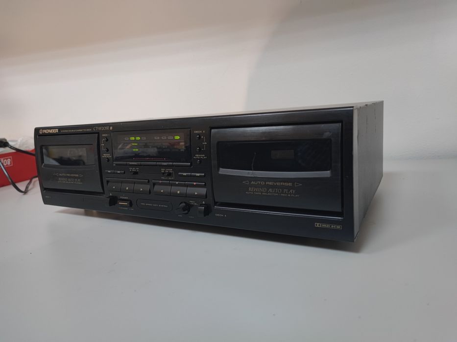 Deck dublu Pioneer CT W205R auto reverse Rec stereo cassette