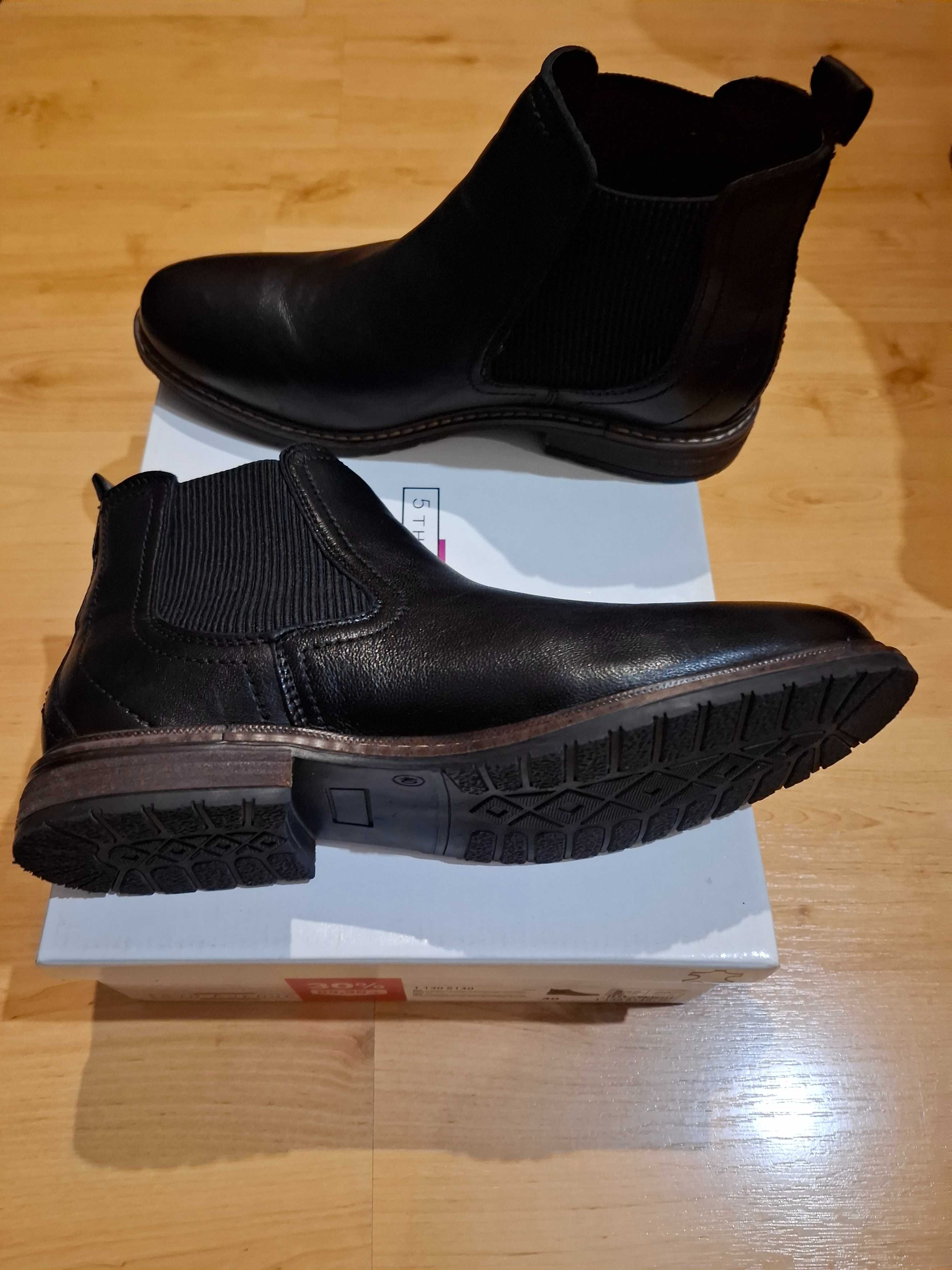 Дамски обувки Deichmann- черни, нови, от естествена кожа