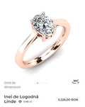 Inel de Logodna Linde Glamira safir alb AAAA rose gold 18K