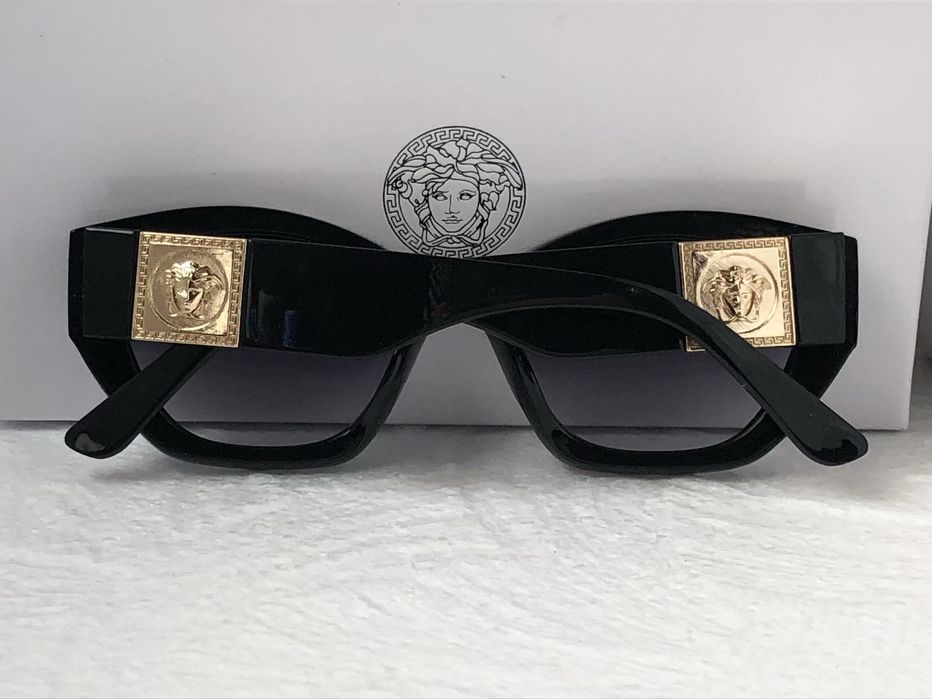 Дамски слънчеви очила котка многоъгълни 2 цвята черни