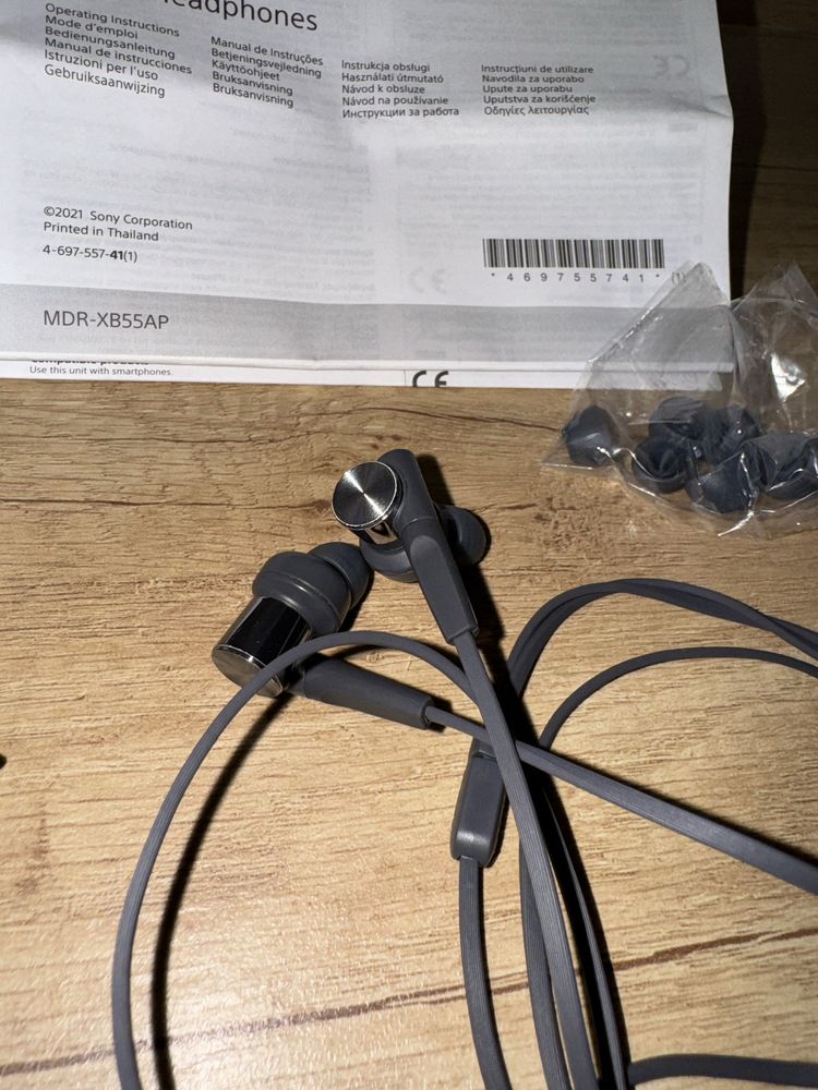 Casti Sony MDRXB55APB, in-ear, Extra Bass, Microfon, Garantie 6 luni