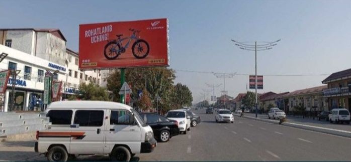 Fargʻonada bilbordlarda/ Реклама на билбордах Фергана