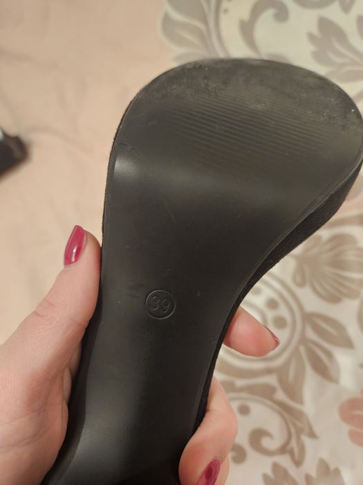 Sandale negre toc Paolo Bocceli