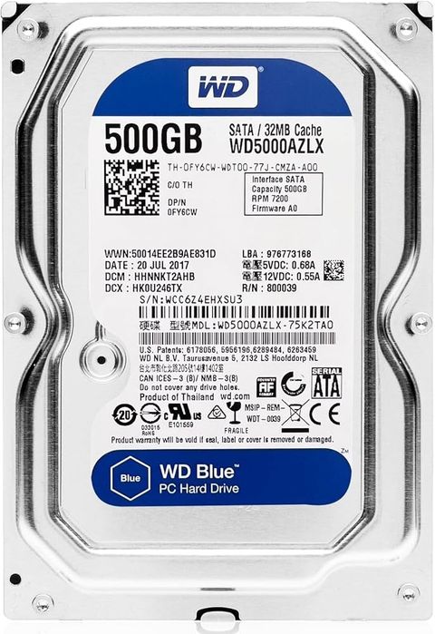 Продаются HDD накопители 500GB, 1TB, 2TB