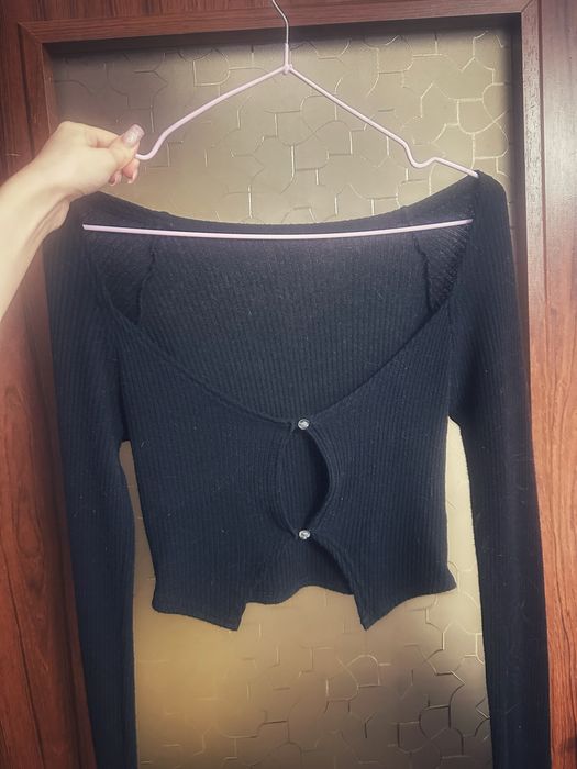 Кофта черная под топик