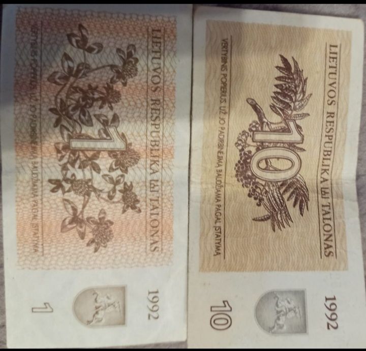 Банкнот 1961 и 1991 г СССР, Литва, Белларусь, Китай, Украина