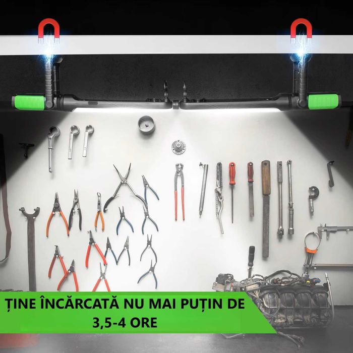 Lampa de lucru atelier, portabila, lampa lucru santier, camping1400 lm