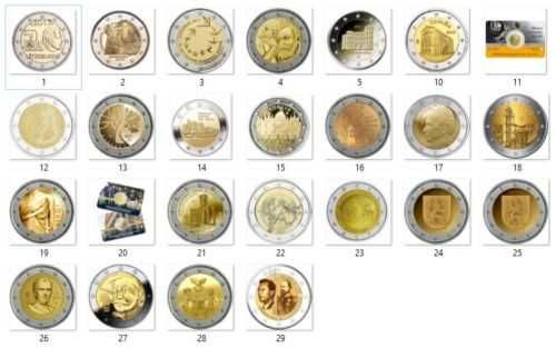 Сет 2 евро монети (възпоменателни) 2017-2019 / 2 Euro Coins