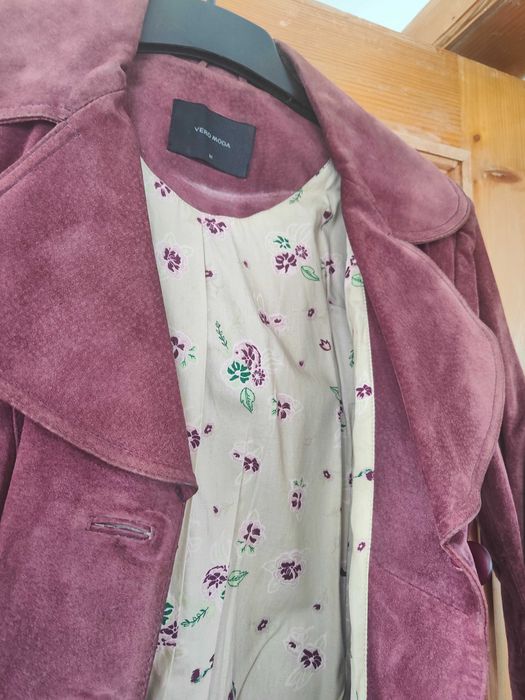 Geaca piele intoarsa ONLY mov