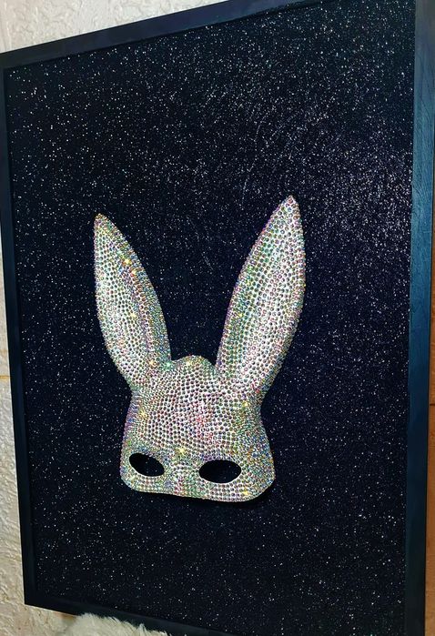 Tablou unicat 3D Deluxe PLAYBOY cu cristale tip Swarovski-75cm