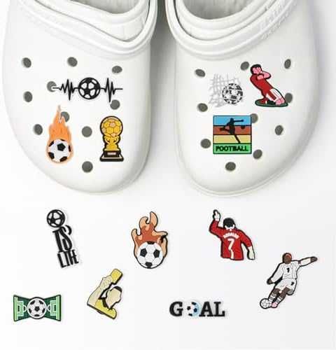 Нови 36 броя различни форми футболни аксесоари за обувки Croc джапанки