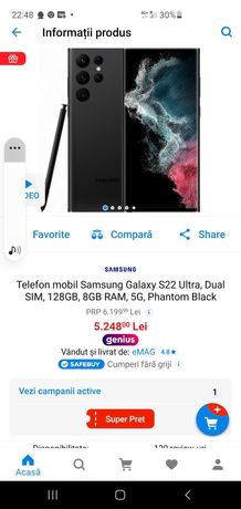Samsung S22 Ultra 128g