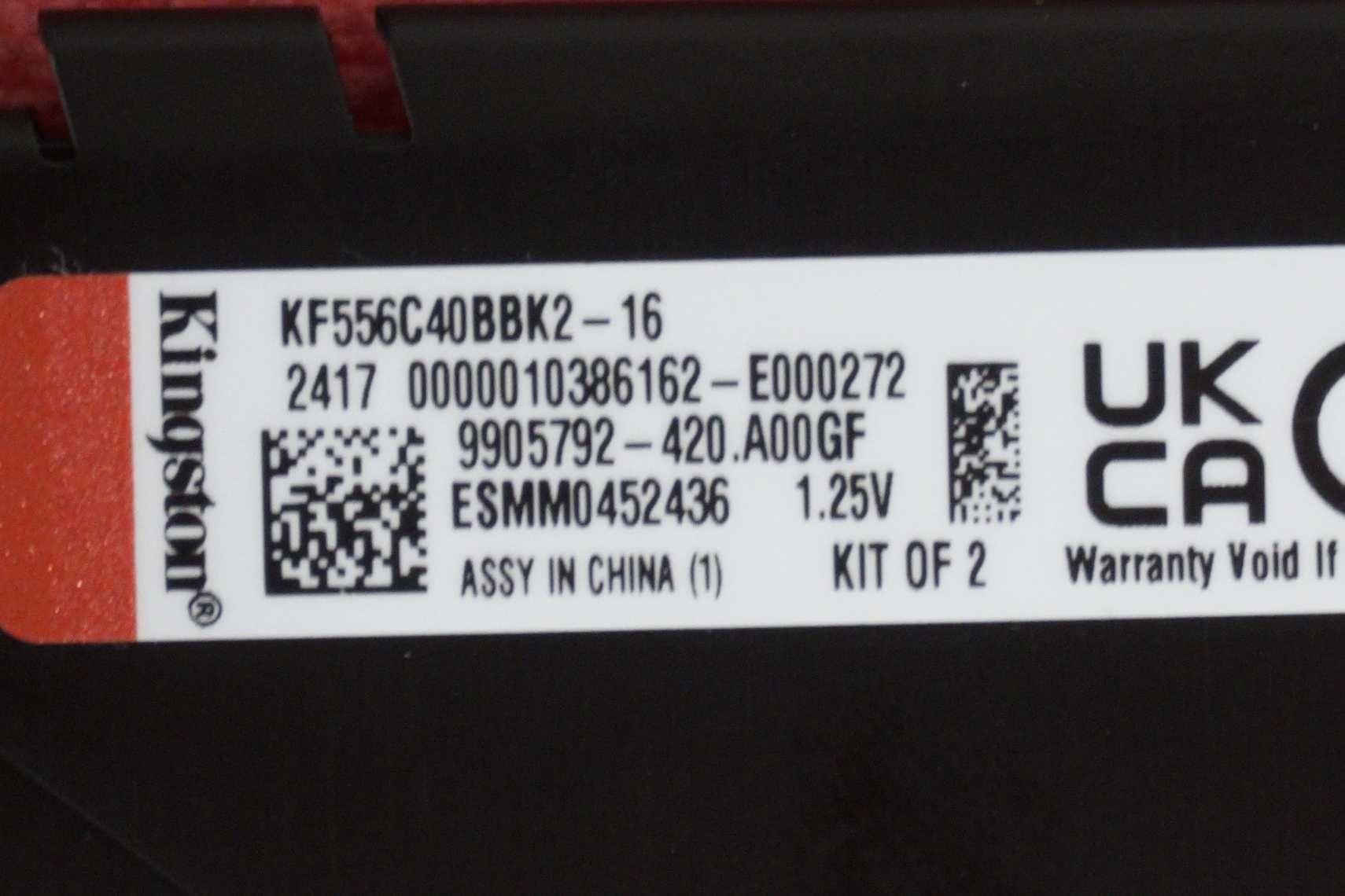 16GB(2x8) Kingston FURY BEAST DDR5 5600mt/s cl40