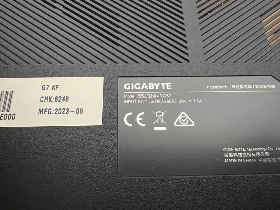 Laptop Gaming Gigabyte G7 KF – i5 12500H / RTX 4060 / 16GB / 144Hz